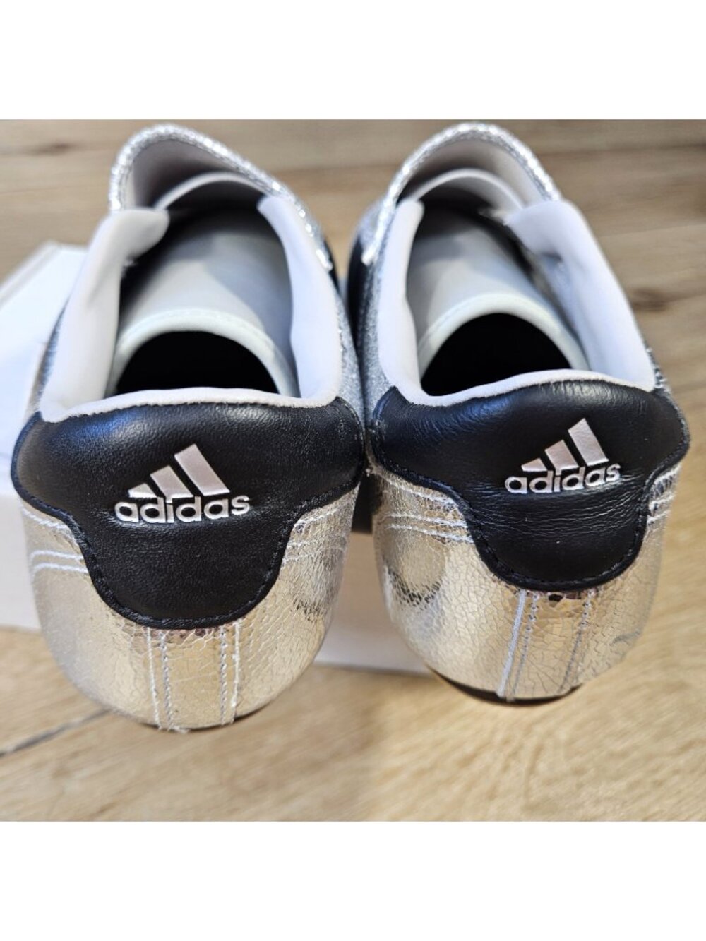 adidas Silver Metallic & Black Women's Athletic Shoes - Picture 4 of 9